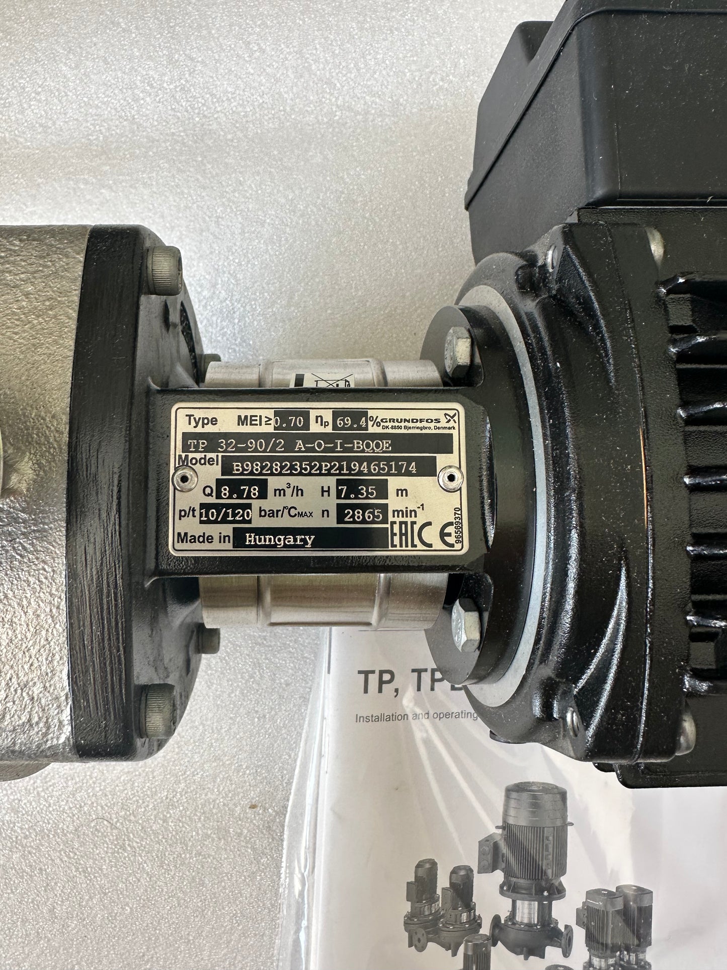Grundfos TP 32-90/2 – Circulateur inox 180 mm – 230V – Déstockage neuf