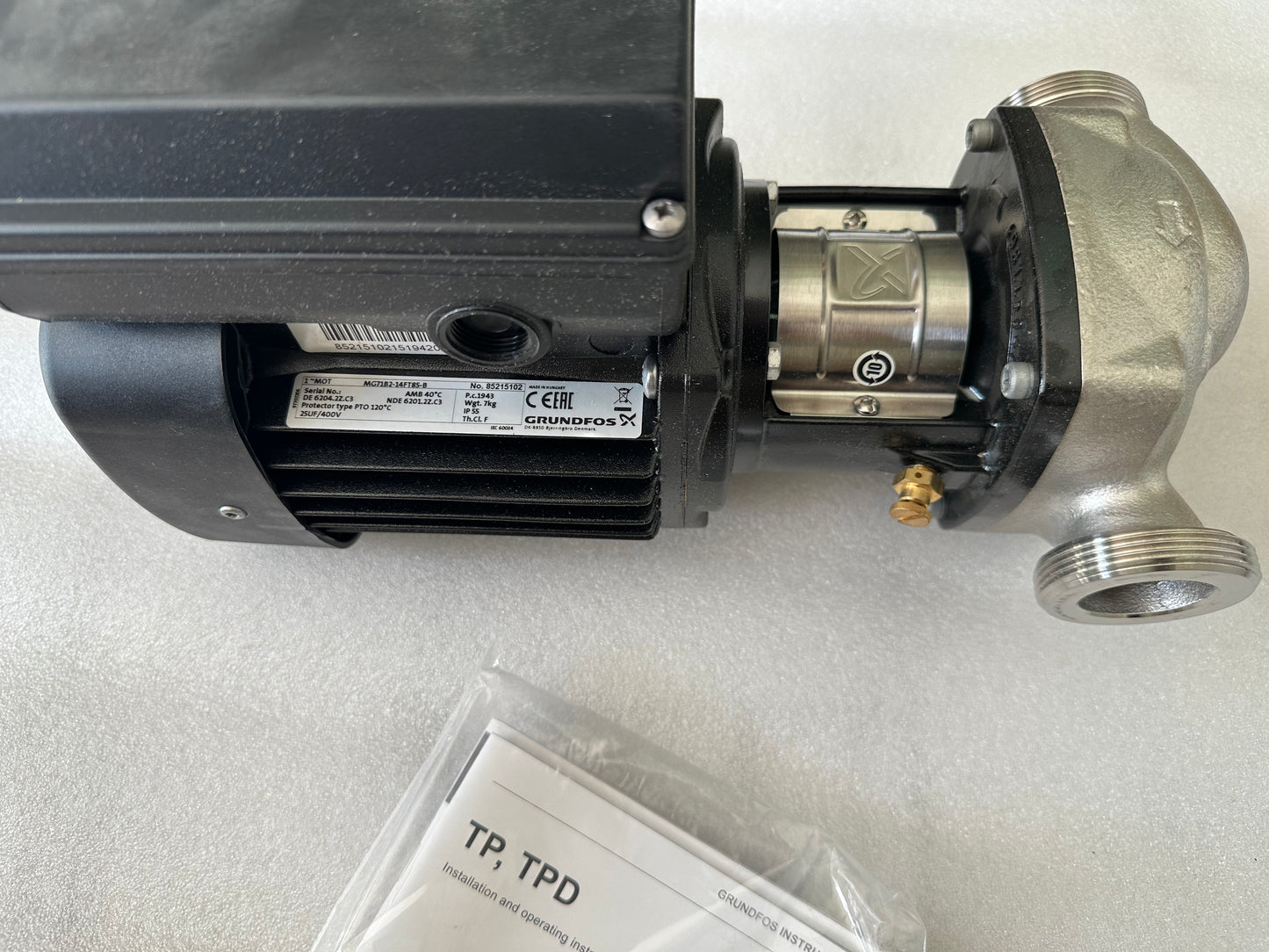 Grundfos TP 32-90/2 – Circulateur inox 180 mm – 230V – Déstockage neuf