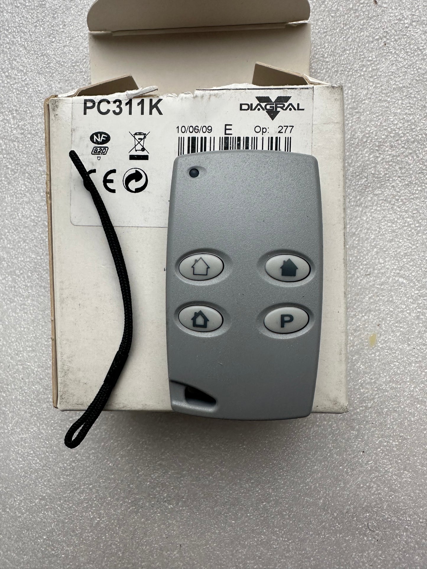 diagral pc311 - télécommande originale 4 touches programmables - neuf