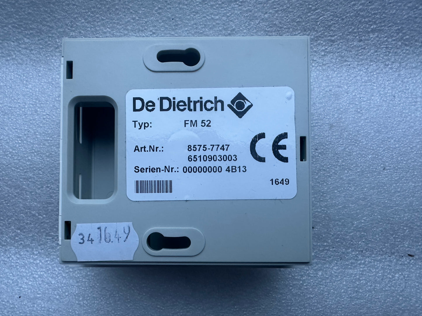De Dietrich – Commande à distance FM52 avec sonde Diematic-3 – Réf. 85757747 – Déstockage