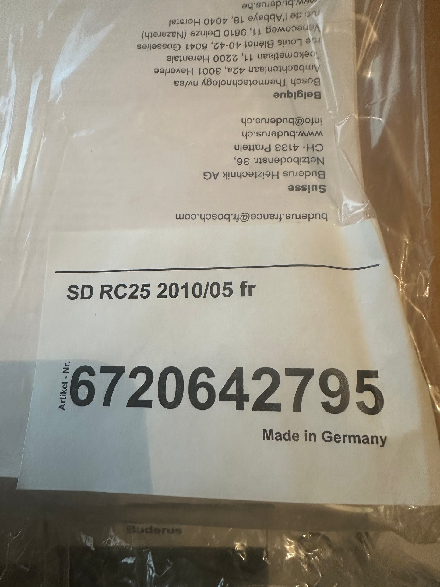 Buderus RC25 EMS FR – Régulation / commande chauffage – Déstockage