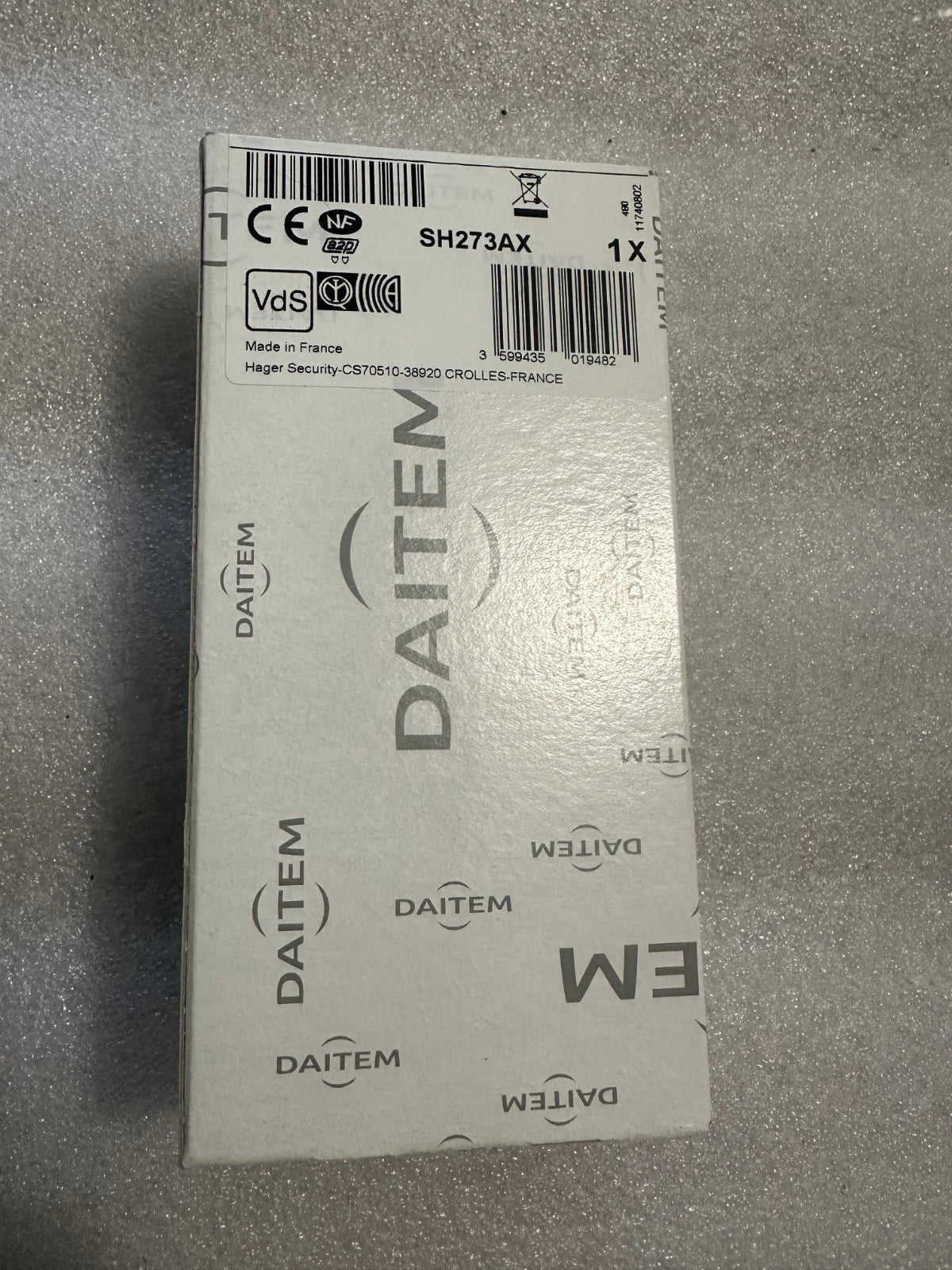 Daitem SH273AX – Détecteur d'ouverture sans fil blanc – Compatible Espace & Tyxal – Déstockage