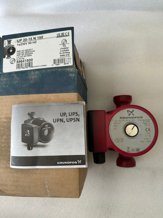 Circulateur Grundfos UP 20-15 N 150 – 230 V, entraxe 150 mm – Neuf déstockage sans emballage