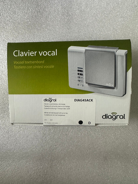 Diagral DIAG45ACK – Clavier sans fil 4 boutons, IP54 – Neuf déstockage