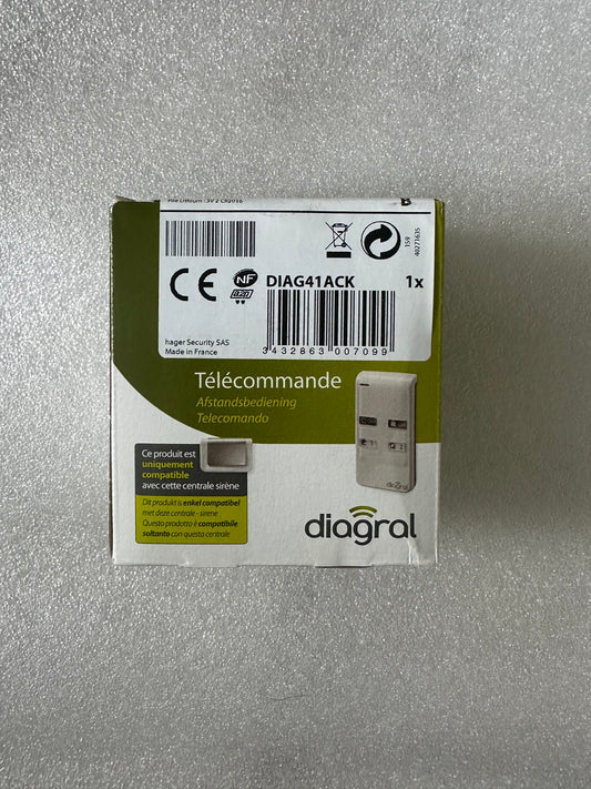 Diagral DIAG41ACK – Télécommande sans fil 4 boutons – Neuf sans emballage