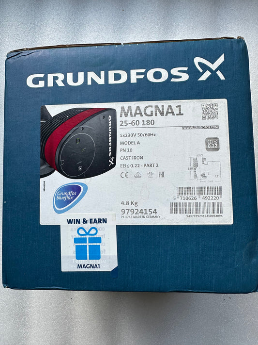 Circulateur Grundfos Magna1 25-60 180 – réf. 97924154 – neuf (déstockage pro)