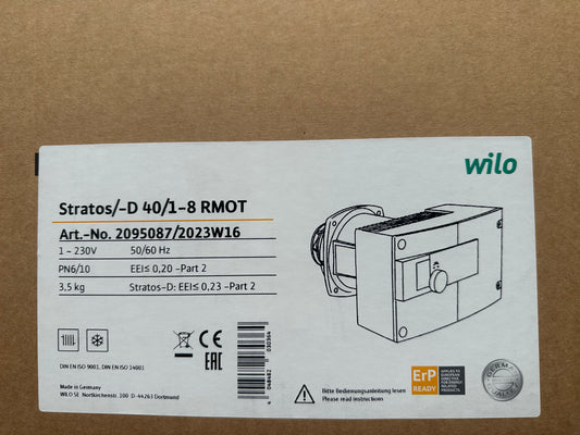 Bloc-moteur Wilo Stratos / Stratos-D 40/1-8 RMOT.CAN – Réf. 2095087 – Neuf – Destockage pro