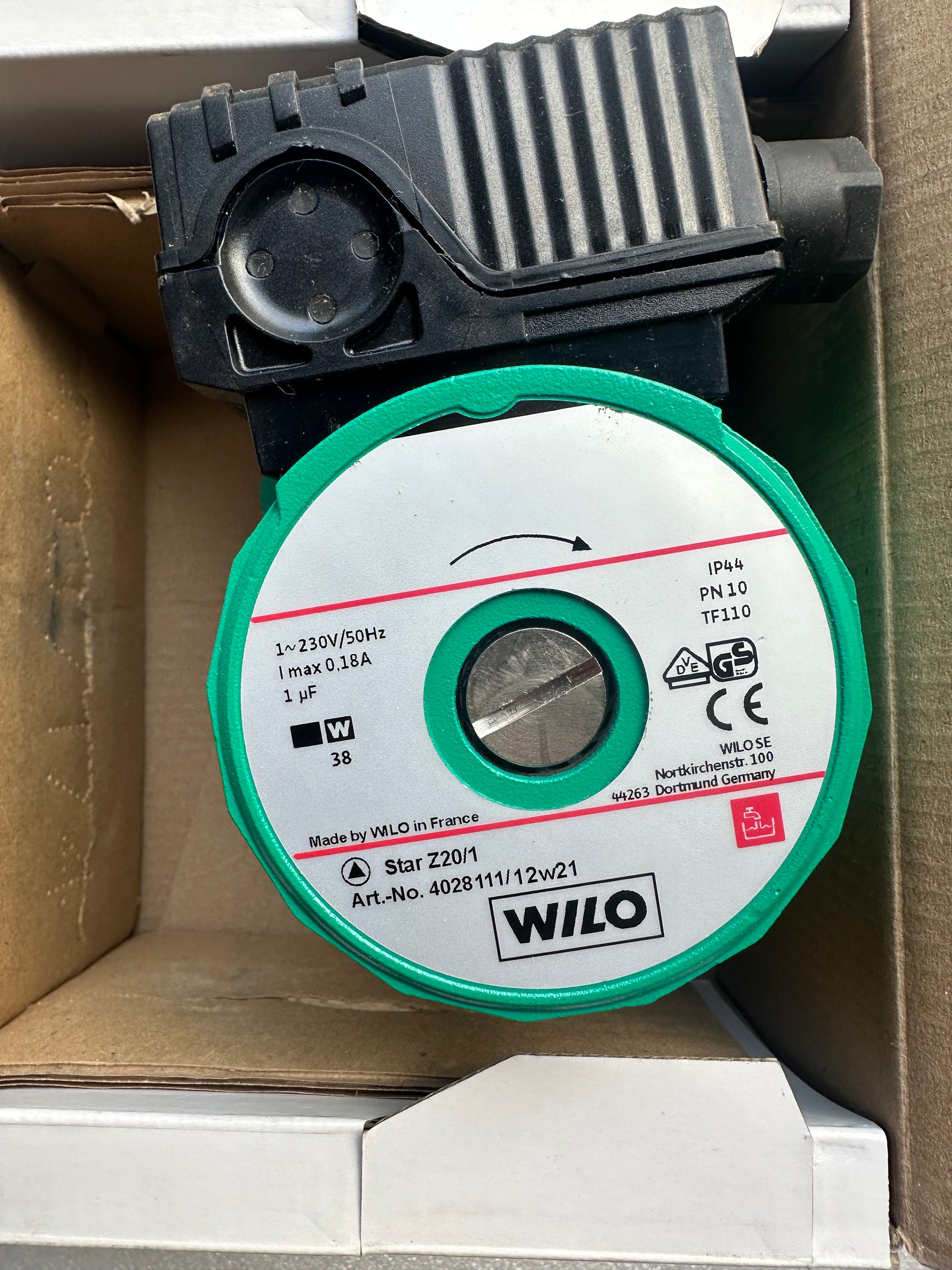 wilo star-z 20/1 - circulateur ecs / chauffage - réf. 4028111 - neuf