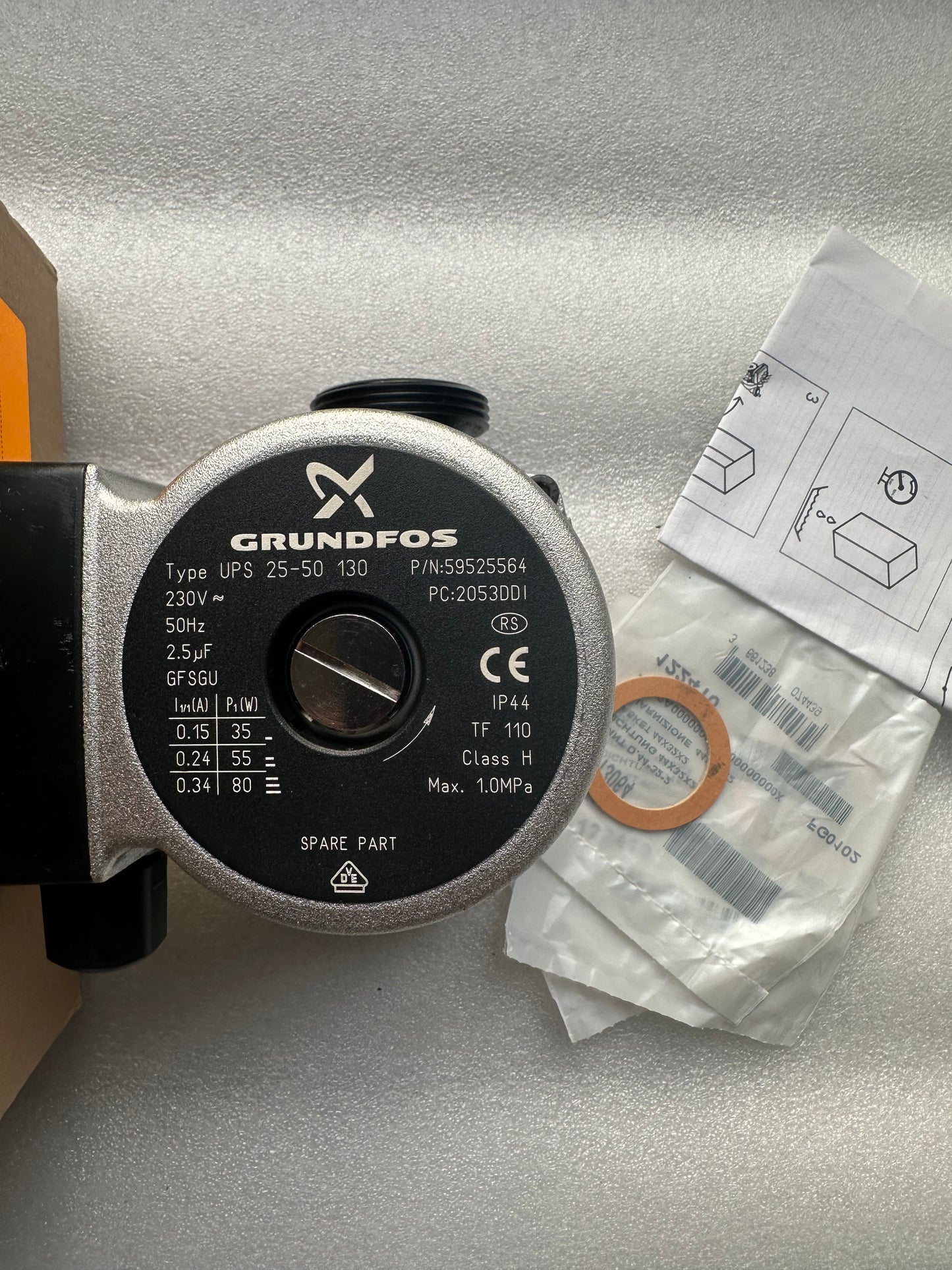 Grundfos UPS 25-50 130 – Circulateur chauffage – Réf. 59525564 – Neuf déstockage