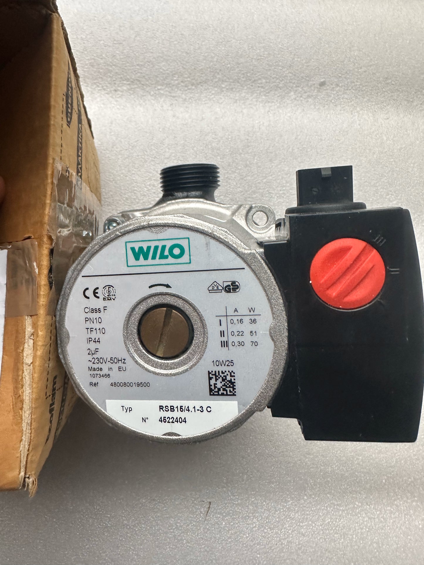wilo rsb 15/4.1-3c - circulateur chauffage - réf. 4522404 - neuf