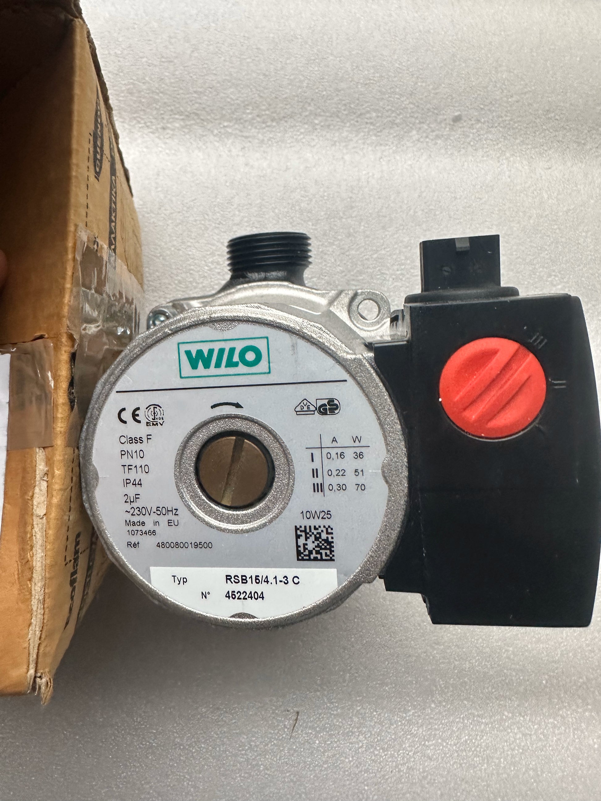 wilo rsb 15/4.1-3c - circulateur chauffage - réf. 4522404 - neuf
