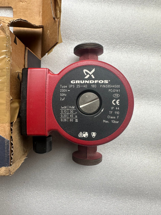pompe de chaudière – circulateur grundfos ups 25-40 180 – réf. 59544500