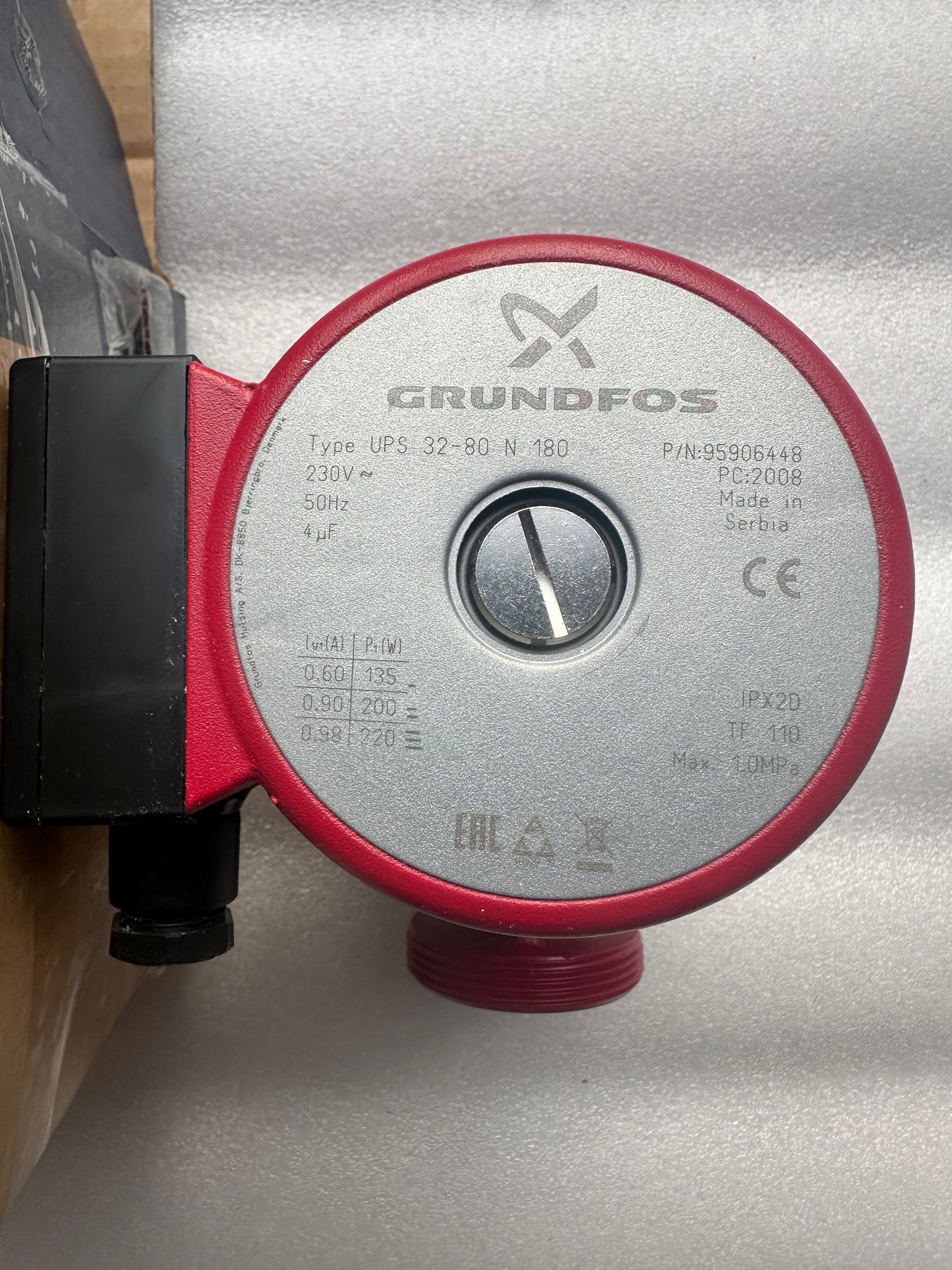 grundfos ups 32-80 n 180 - circulateur pompe chaudière - réf. 95906448