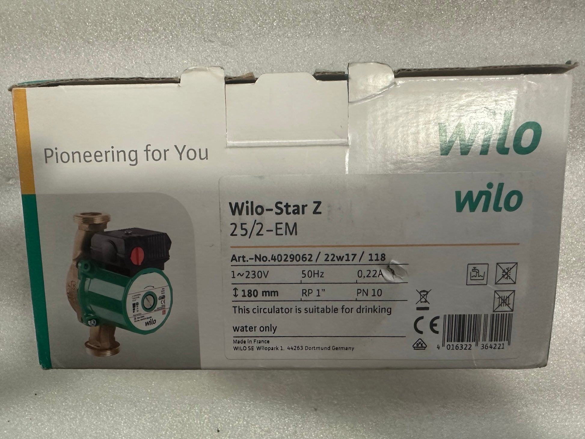 wilo star-z 25/2 em - circulateur bouclage ecs avec minuterie - réf. 4029062 vue 2