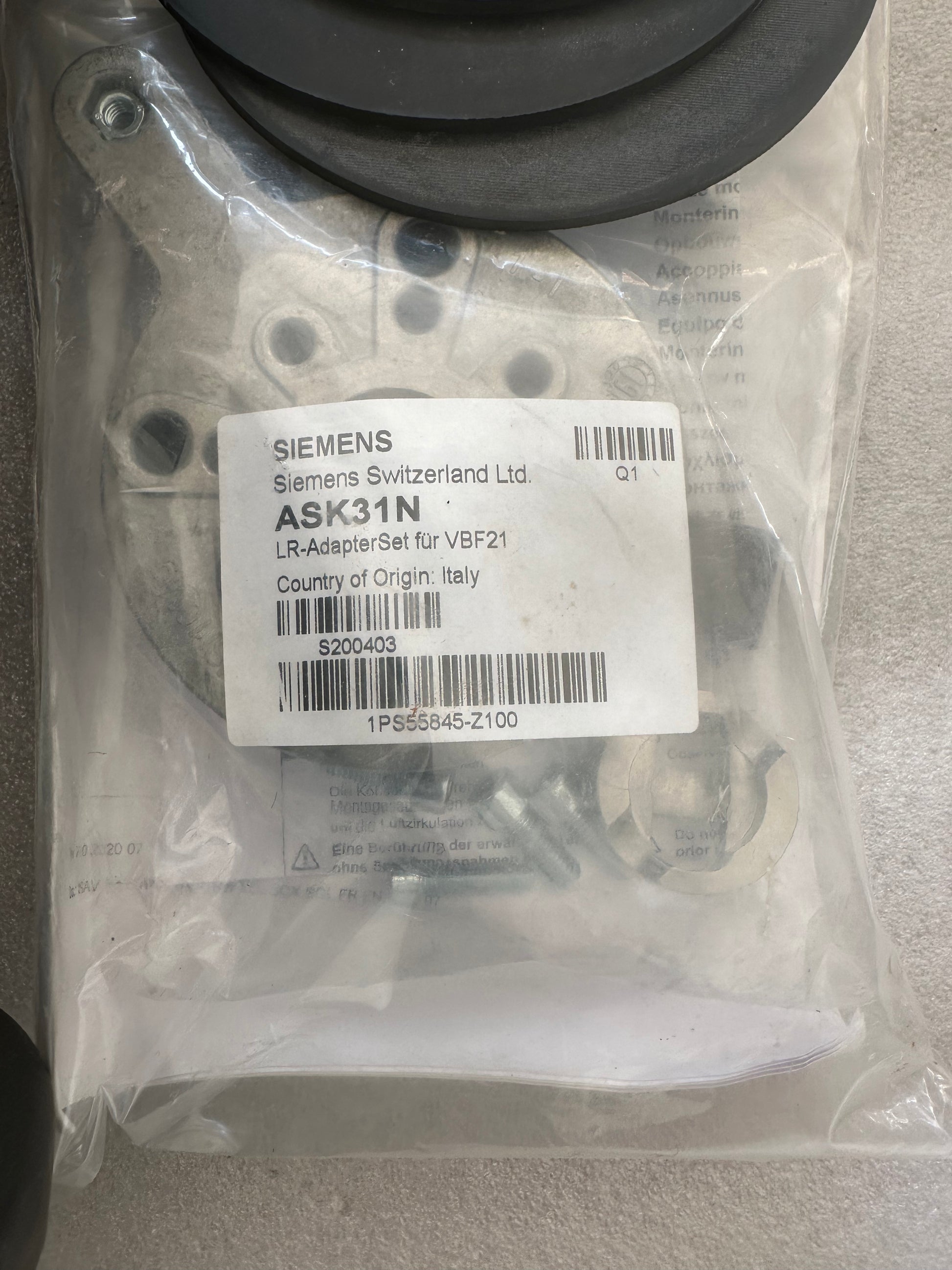 siemens vbf21 65 vanne 3 voies dn65 avec adaptateur ask31n