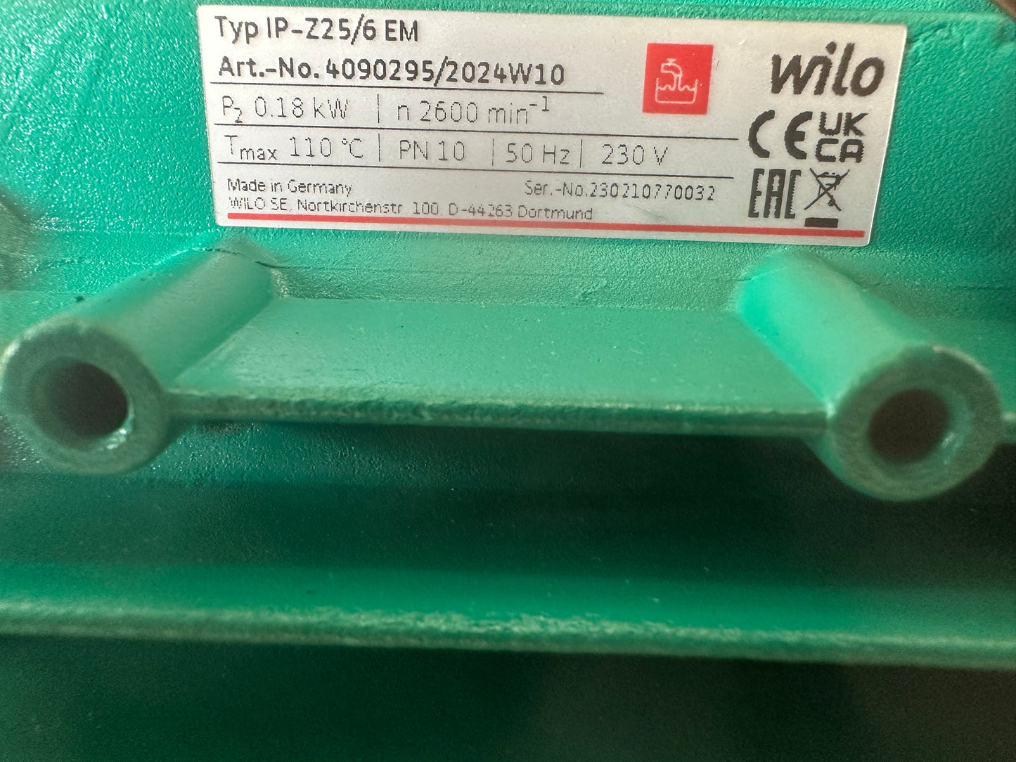 pompe chauffage wilo veroline 25 6 detail produit