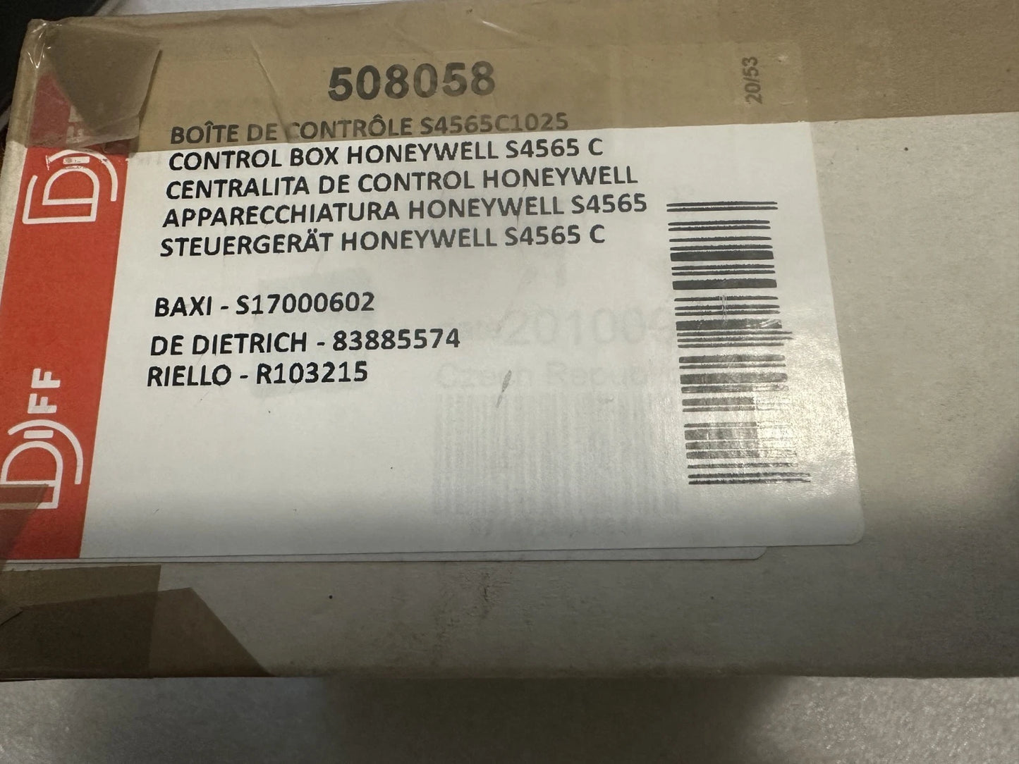 boitier allumage honeywell s4565c controle flamme