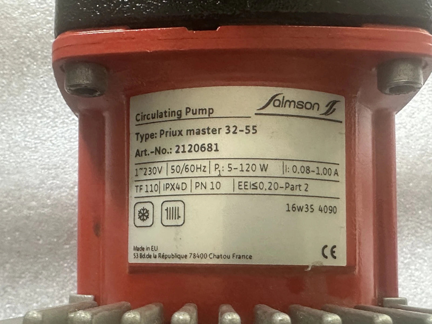 Circulateur Salmson Priux Master 32-55 Pompe Chauffage Haute Efficacité Neuf
