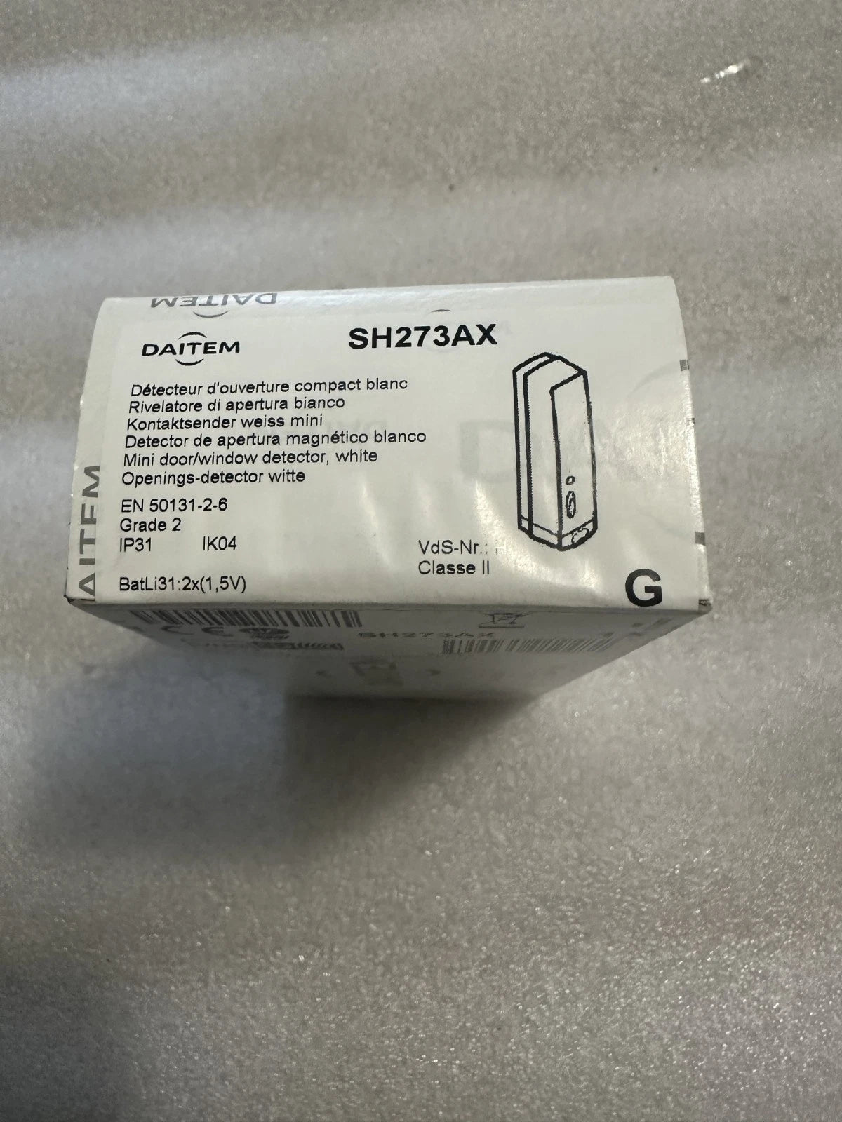 daitem sh273ax détecteur d’ouverture sans fil blanc – neuf – compatible espace &