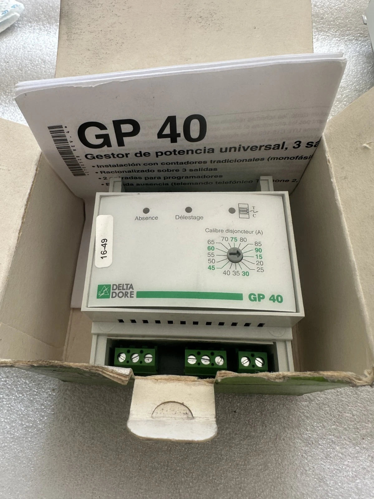 délesteur gp40 delta dore 6100023 – 3 sorties – 15 à 90a – compatible tous compt