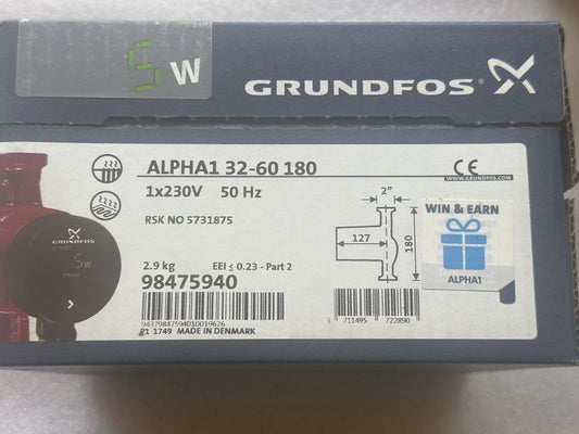 Circulateur Grundfos ALPHA1 32-60 180 – Pompe de circulation haute efficacité –
