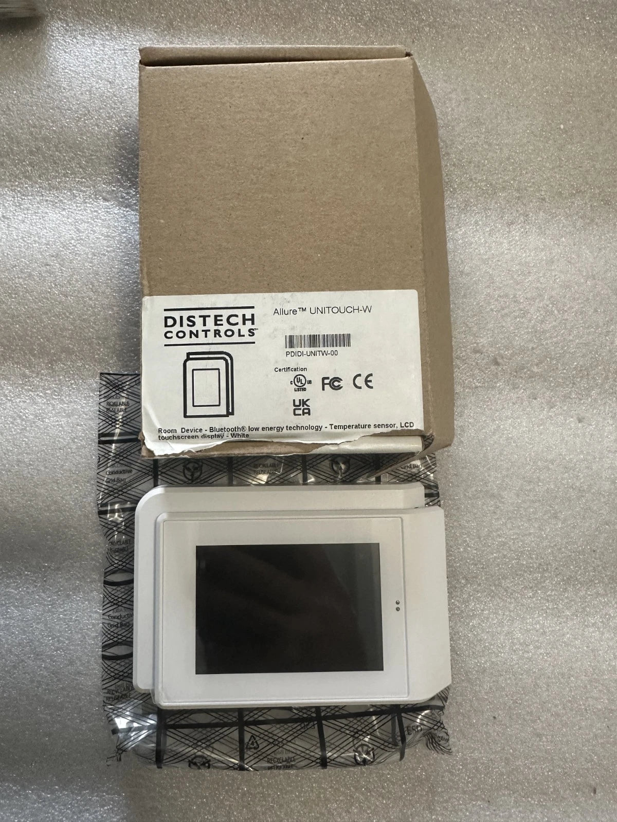 distech controls allure unitouch-w - interface tactile gtb - réf. pdidi-unitw-00