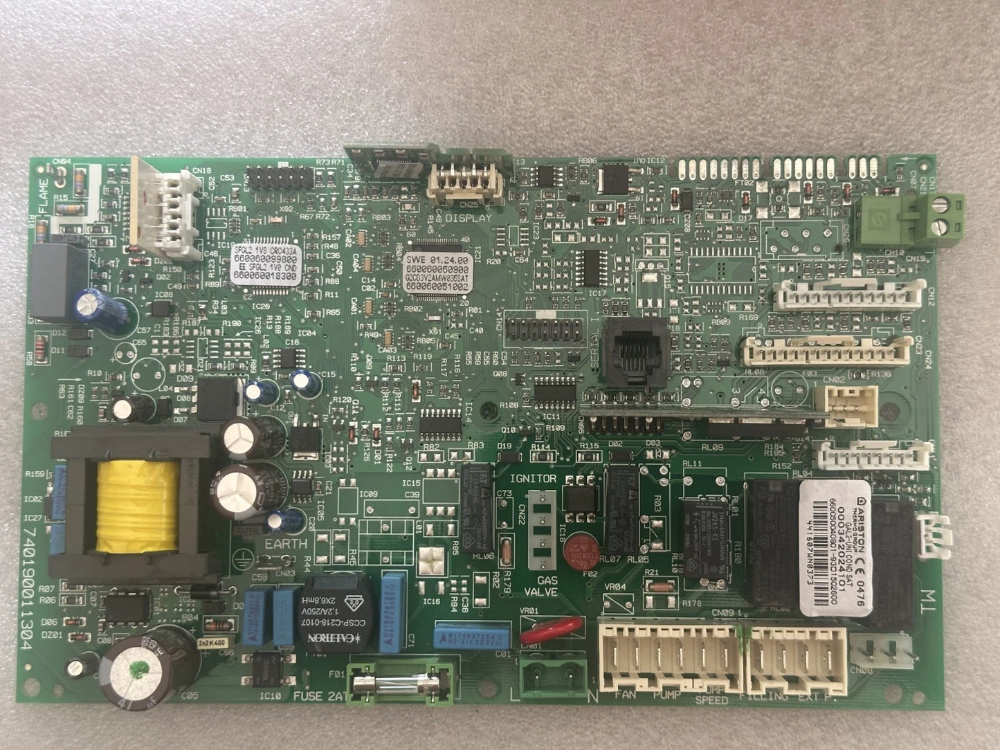 Carte électronique principale Chaffoteaux Ariston 65109138-03 PCB Chaudière Neuve
