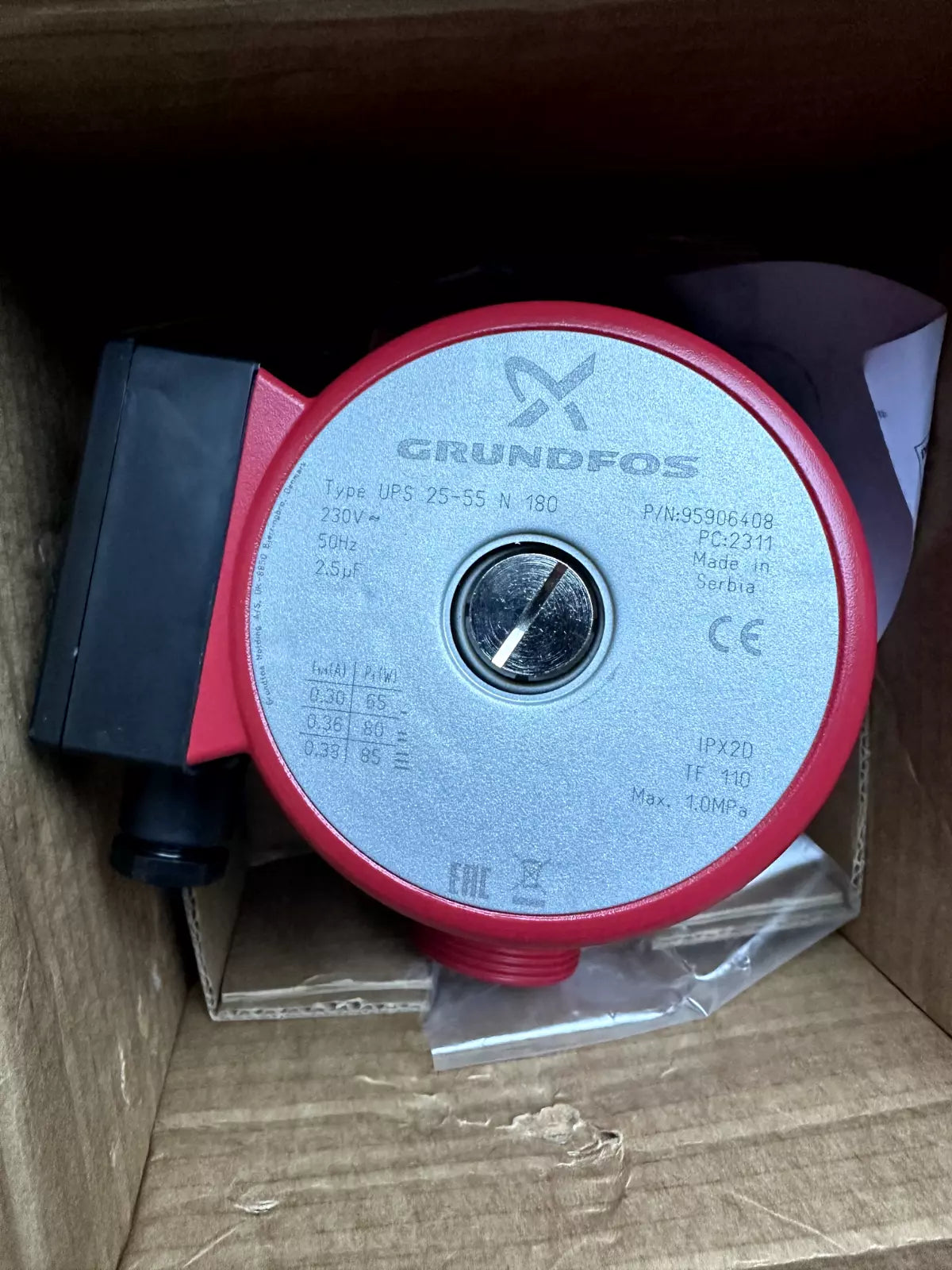 Circulateur Grundfos UPS 25‑55 N 180 mm – Neuf déstockage sans emballage
