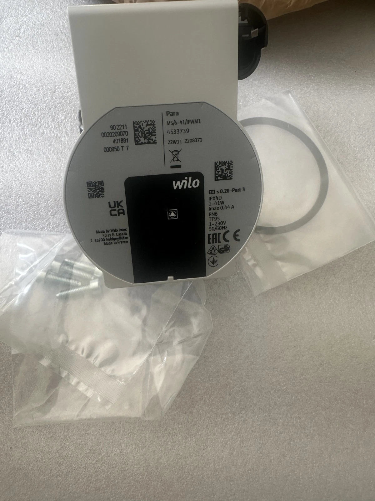 Pompe circulateur Wilo Para MS/6-41/IPWM1 Réf. 0020207131 Saunier Duval Vaillant
